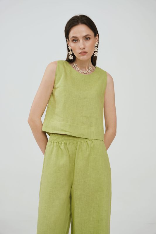 Топ лляний вкорочений